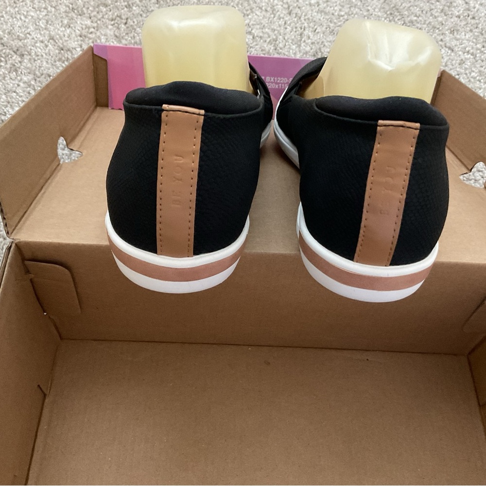Dr. Scholl's Black Slip-On Athletic Shoes with White Soles - Picture 6 of 11